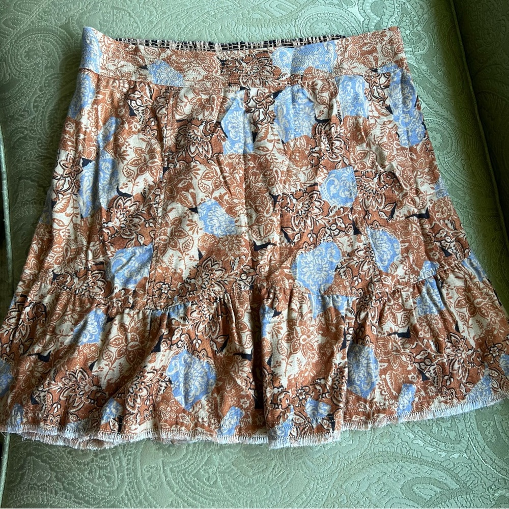 Anthropologie Pilcro Flounced Mini Skirt Size XL